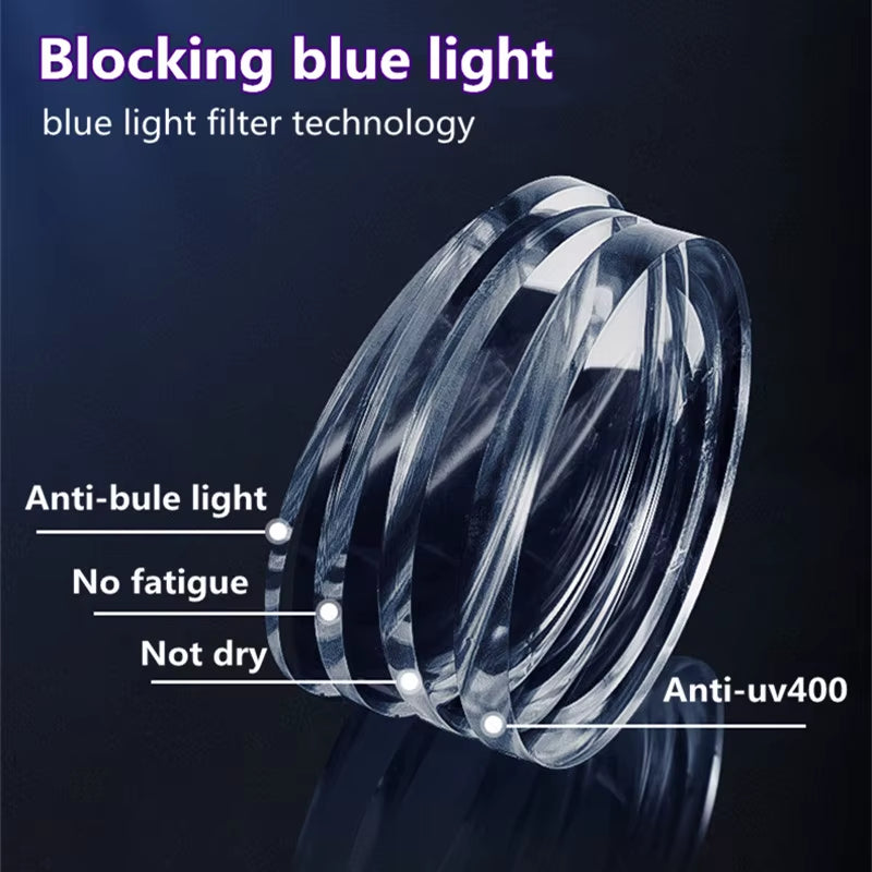 High Quality Brand Design Pure Titanium Men anti Blue Light Radiation Glasses Computer Gaming Eyewear Women Blocking Ray Goggles